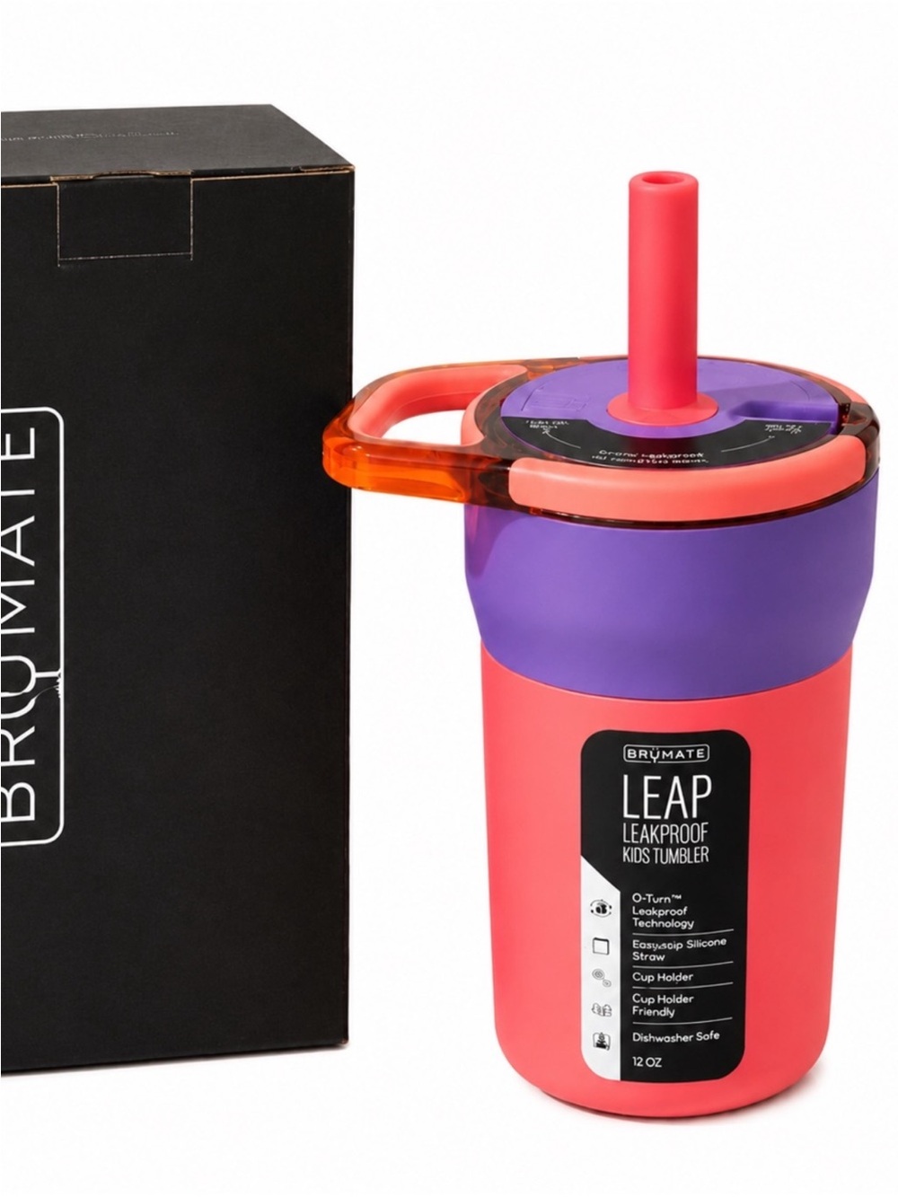 Brumate Leap Leakproof Kids Tumbler - Pink & Purple
